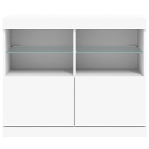 Sideboard mit LED Weiß 81x37x67 cm