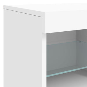 Sideboard mit LED Weiß 81x37x67 cm