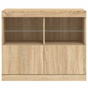 Sideboard mit LED Sonoma-Eiche 81x37x67 cm