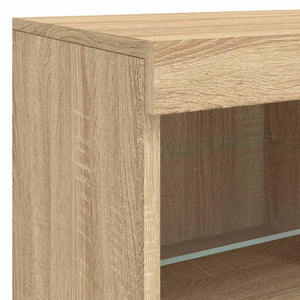 Sideboard mit LED Sonoma-Eiche 81x37x67 cm