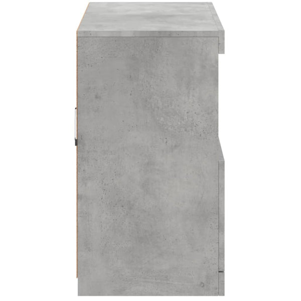 Sideboard mit LED Betongrau 81x37x67 cm