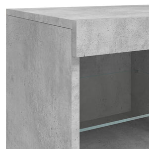 Sideboard mit LED Betongrau 81x37x67 cm