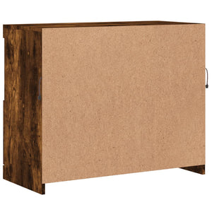 Sideboard mit LED-Leuchten, Räuchereiche, 81 cm