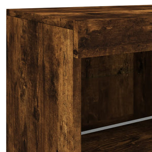 Sideboard mit LED-Leuchten, Räuchereiche, 81 cm