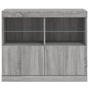 Graues Sideboard mit LED-Beleuchtung 81 cm