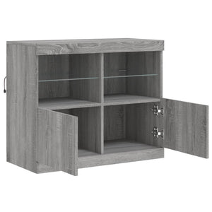 Graues Sideboard mit LED-Beleuchtung 81 cm