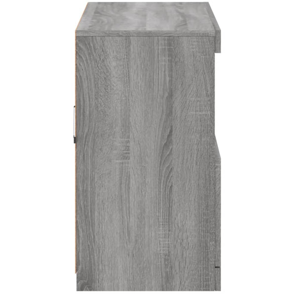 Graues Sideboard mit LED-Beleuchtung 81 cm