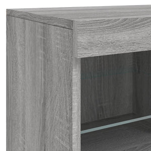 Graues Sideboard mit LED-Beleuchtung 81 cm