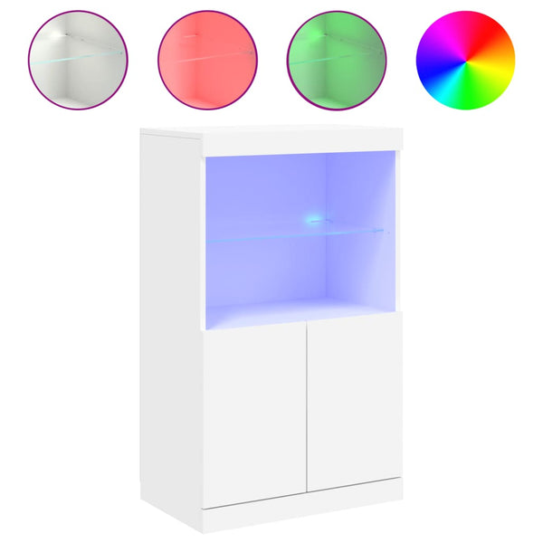 Sideboard mit LED Weiß 60,5x37x100 cm