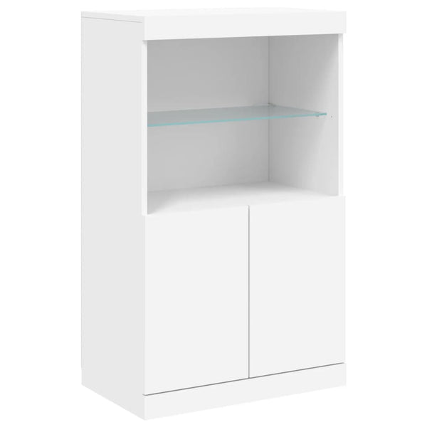 Sideboard mit LED Weiß 60,5x37x100 cm