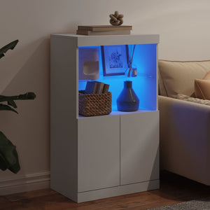 Sideboard mit LED Weiß 60,5x37x100 cm