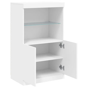 Sideboard mit LED Weiß 60,5x37x100 cm