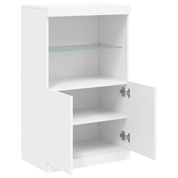 Sideboard mit LED Weiß 60,5x37x100 cm