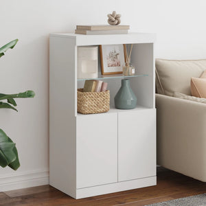Sideboard mit LED Weiß 60,5x37x100 cm