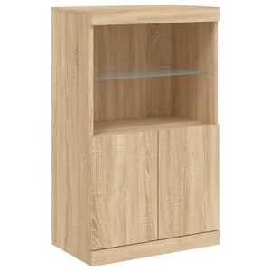 Sideboard Sonoma-Eiche mit LED-Leuchten 60,5x37x100 cm