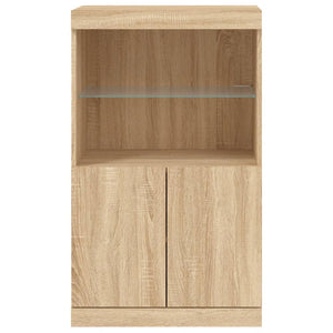 Sideboard Sonoma-Eiche mit LED-Leuchten 60,5x37x100 cm