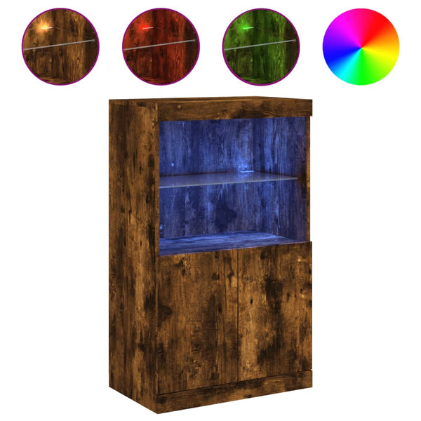 Sideboard Räuchereiche mit LED-Leuchten