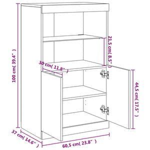 Sideboard Räuchereiche mit LED-Leuchten