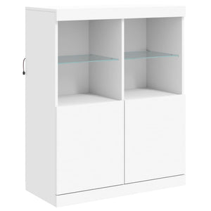 Sideboard mit LED Weiß 81x37x100 cm