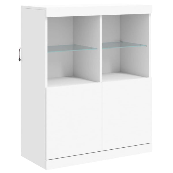 Sideboard mit LED Weiß 81x37x100 cm