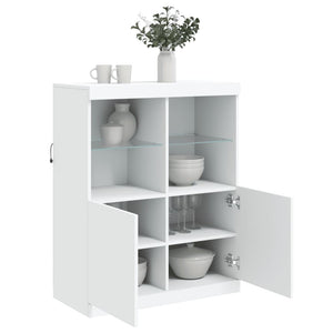 Sideboard mit LED Weiß 81x37x100 cm