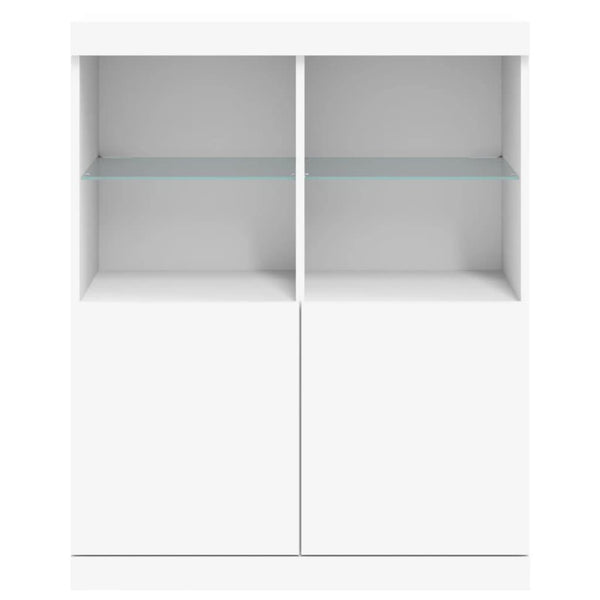Sideboard mit LED Weiß 81x37x100 cm