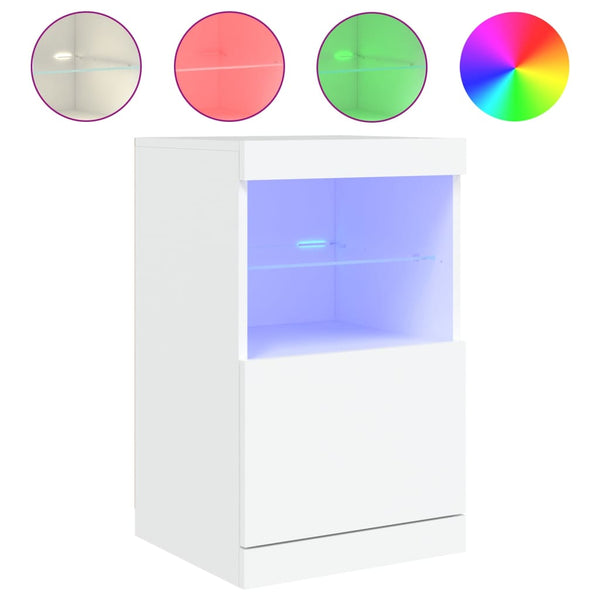 Sideboard mit LED Weiß 41x37x67 cm