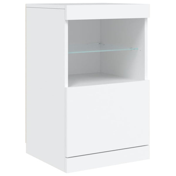 Sideboard mit LED Weiß 41x37x67 cm
