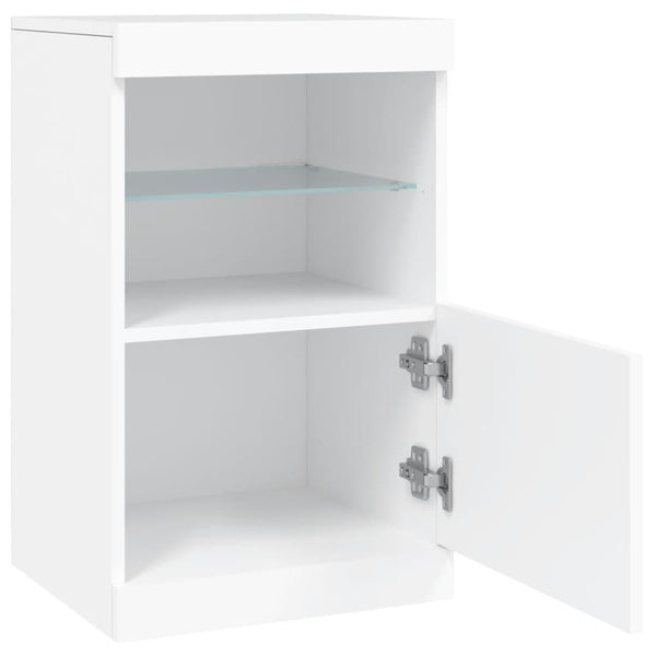 Sideboard mit LED Weiß 41x37x67 cm
