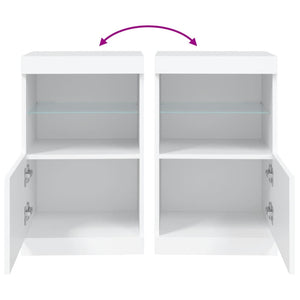 Sideboard mit LED Weiß 41x37x67 cm