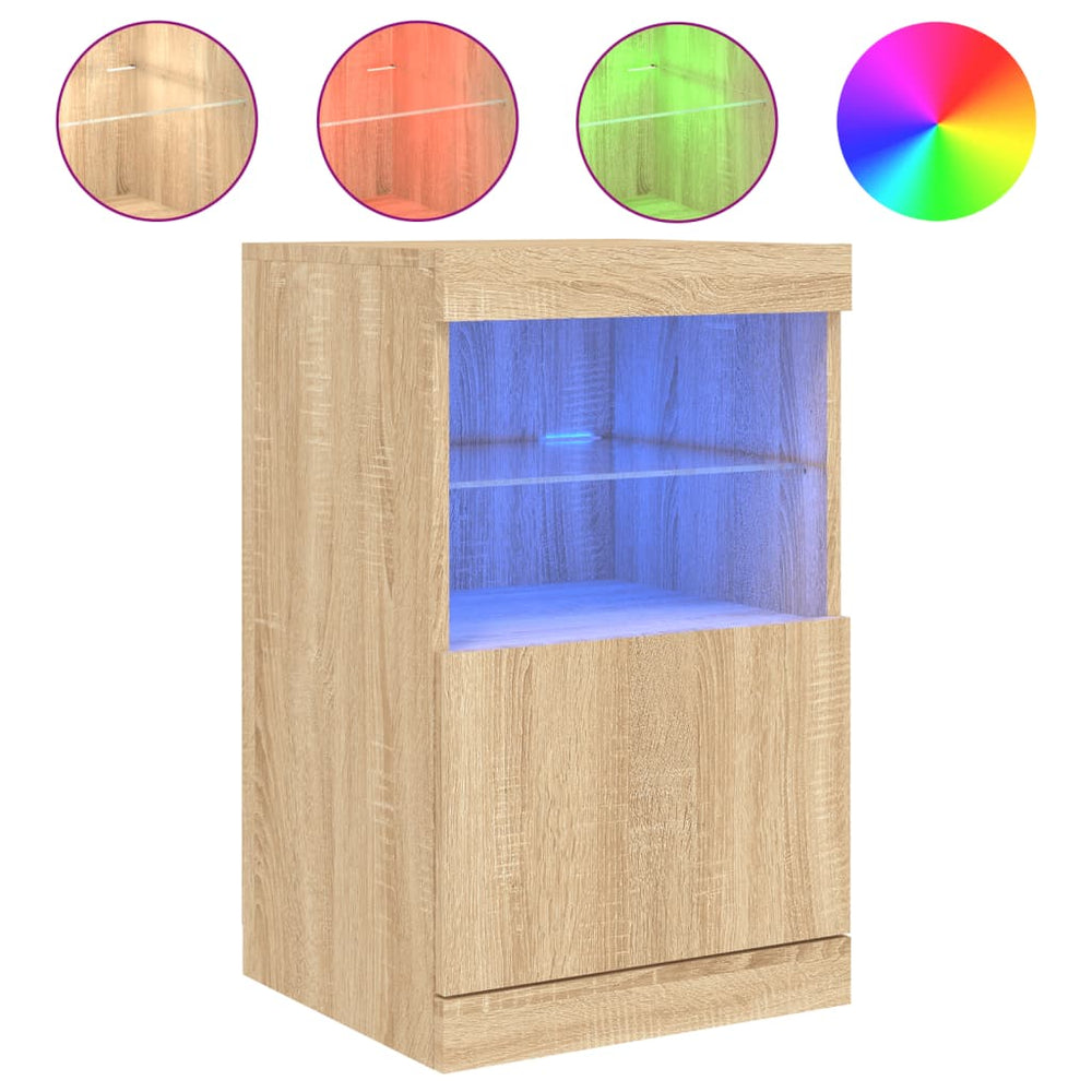 Sideboard mit LED Sonoma-Eiche 41x37x67 cm