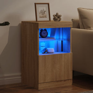 Sideboard mit LED Sonoma-Eiche 41x37x67 cm