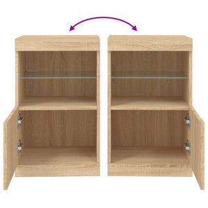 Sideboard mit LED Sonoma-Eiche 41x37x67 cm