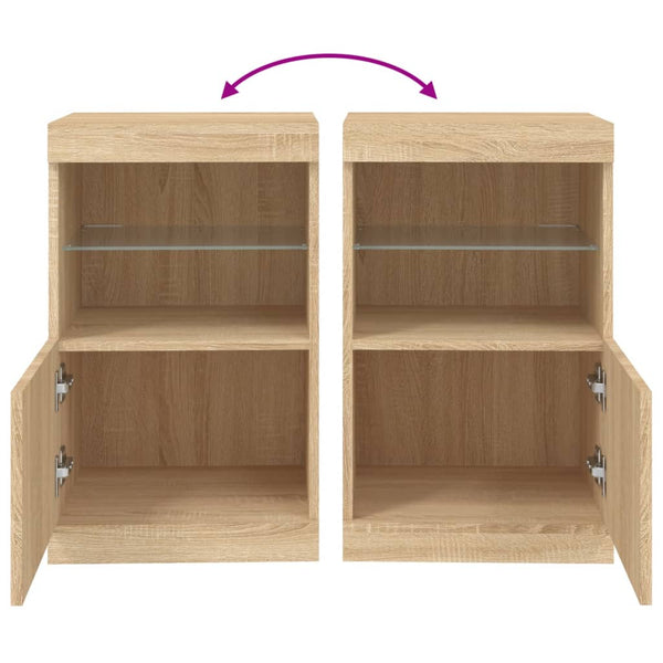 Sideboard mit LED Sonoma-Eiche 41x37x67 cm