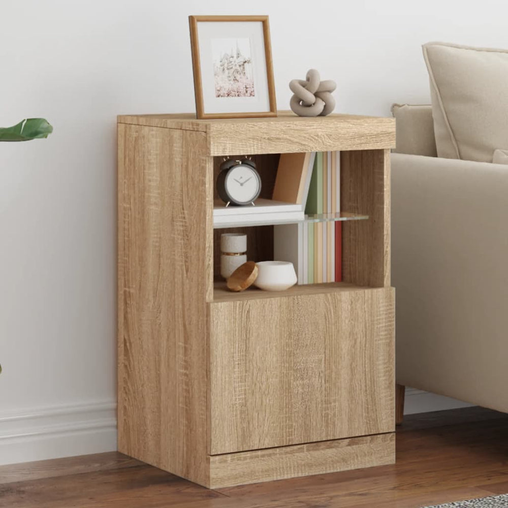 Sideboard mit LED Sonoma-Eiche 41x37x67 cm