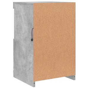 Betongraues Sideboard mit LED-Leuchten, 41x37x67 cm