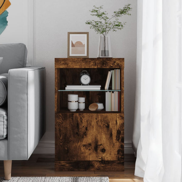 Sideboard Räuchereiche mit LED-Leuchten
