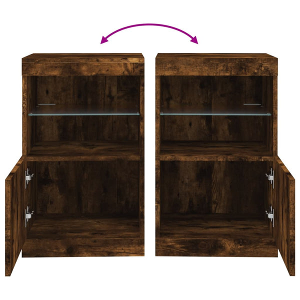 Sideboard Räuchereiche mit LED-Leuchten