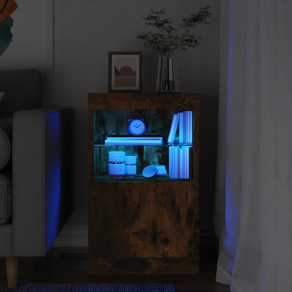 Sideboard Räuchereiche mit LED-Leuchten