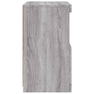 Graues Sideboard mit LED-Leuchten 41x37x67 cm