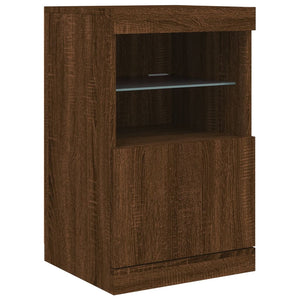 Sideboard mit LED Braun Eichen-Optik 67cm