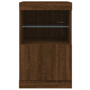 Sideboard mit LED Braun Eichen-Optik 67cm