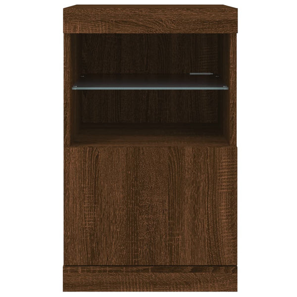 Sideboard mit LED Braun Eichen-Optik 67cm