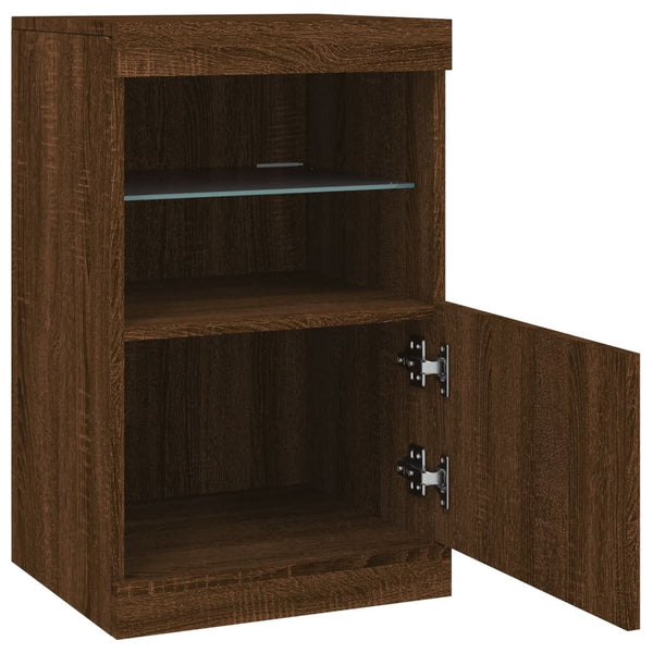 Sideboard mit LED Braun Eichen-Optik 67cm