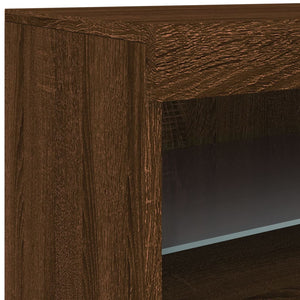 Sideboard mit LED Braun Eichen-Optik 67cm
