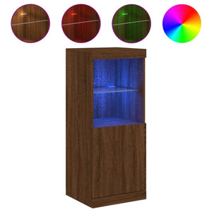 Sideboard mit LED Braun Eichenoptik