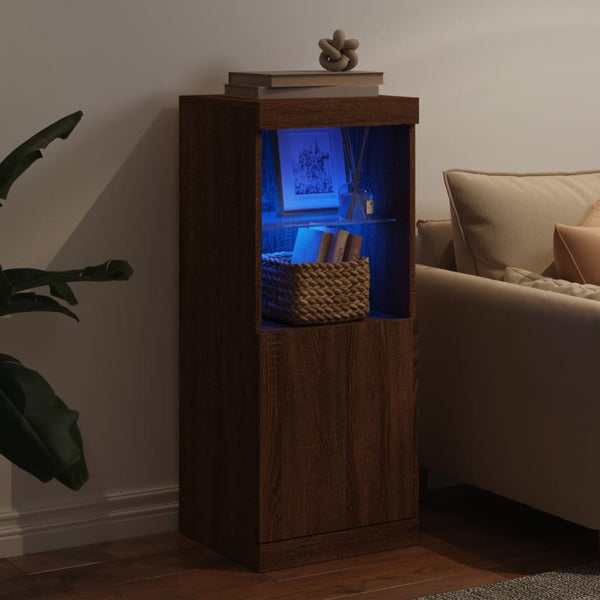 Sideboard mit LED Braun Eichenoptik