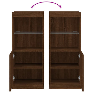 Sideboard mit LED Braun Eichenoptik