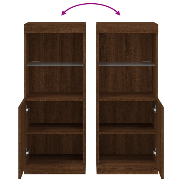 Sideboard mit LED Braun Eichenoptik