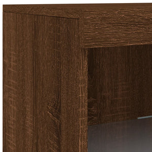 Sideboard mit LED Braun Eichenoptik